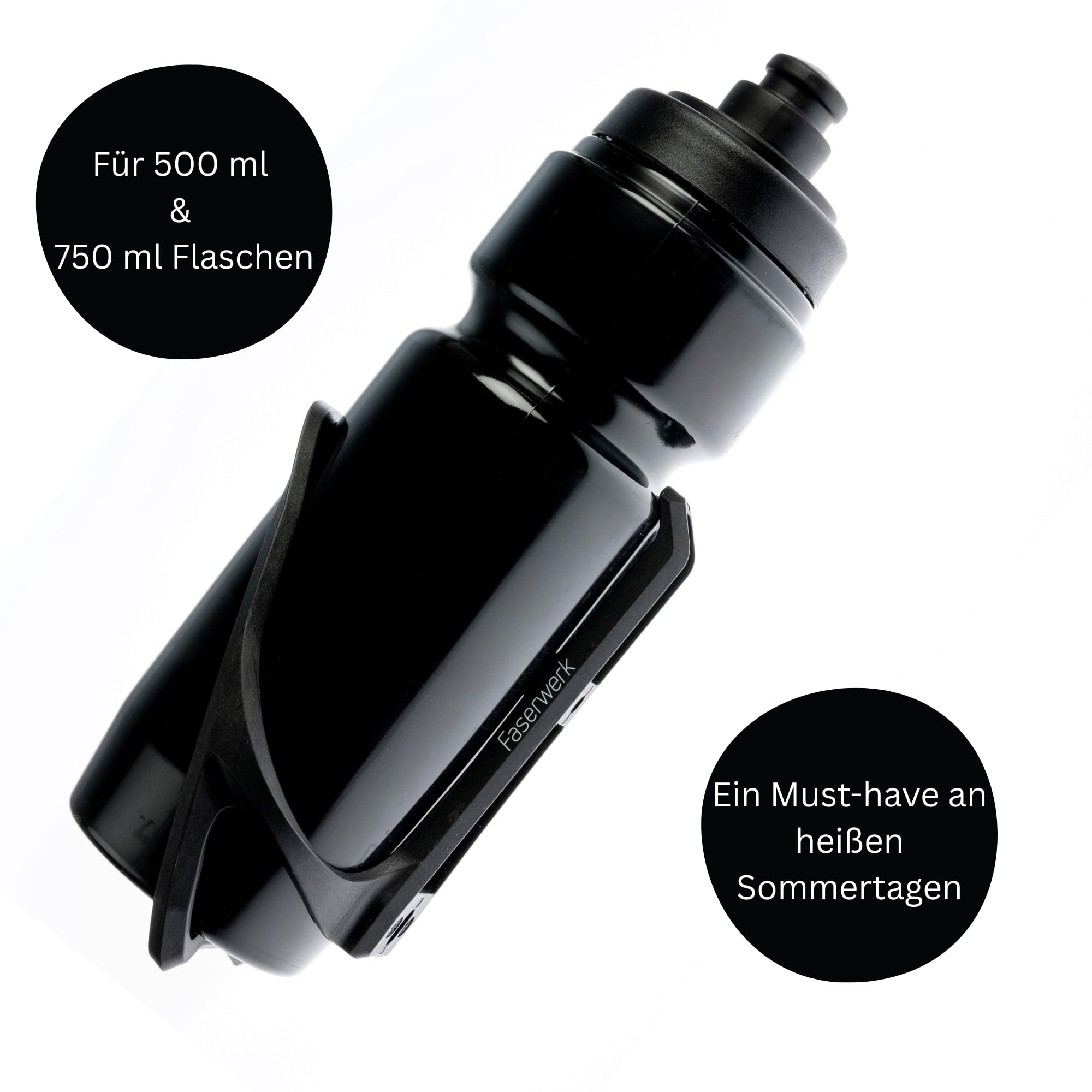 Flaschenhalter Fahrrad 19g Getränke Halter für Ebike, Mountainbike, Gravelbike. Fahrradflaschenhalter Carbon für Fahrradflasche 750ml & 500ml. Rennrad Zubehör Bike Accessories