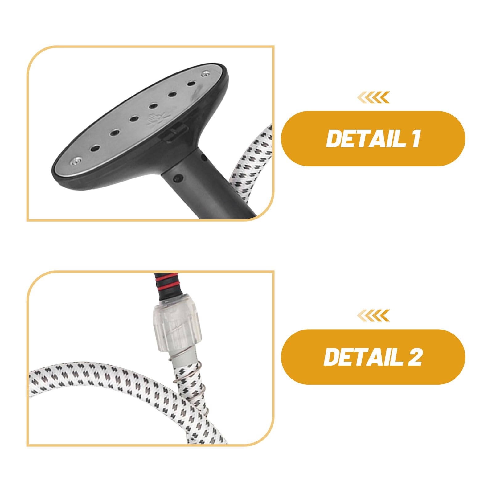 Accessoire de Tête de Brosse pour Défroisseur Vapeur Électrique Noir