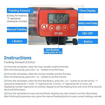 Amazon.co.jp: YUMENG デジタル水族館自動魚給餌器魚タンク