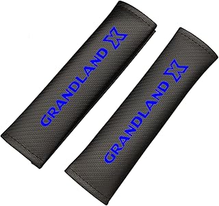 SLANNB Pack of 2 Car Seat Belt Pads for Opel Grandland/Grandland X, Soft Comfortable Seat Belt Shoulder Pads, Car Interior Accessories, B Blue