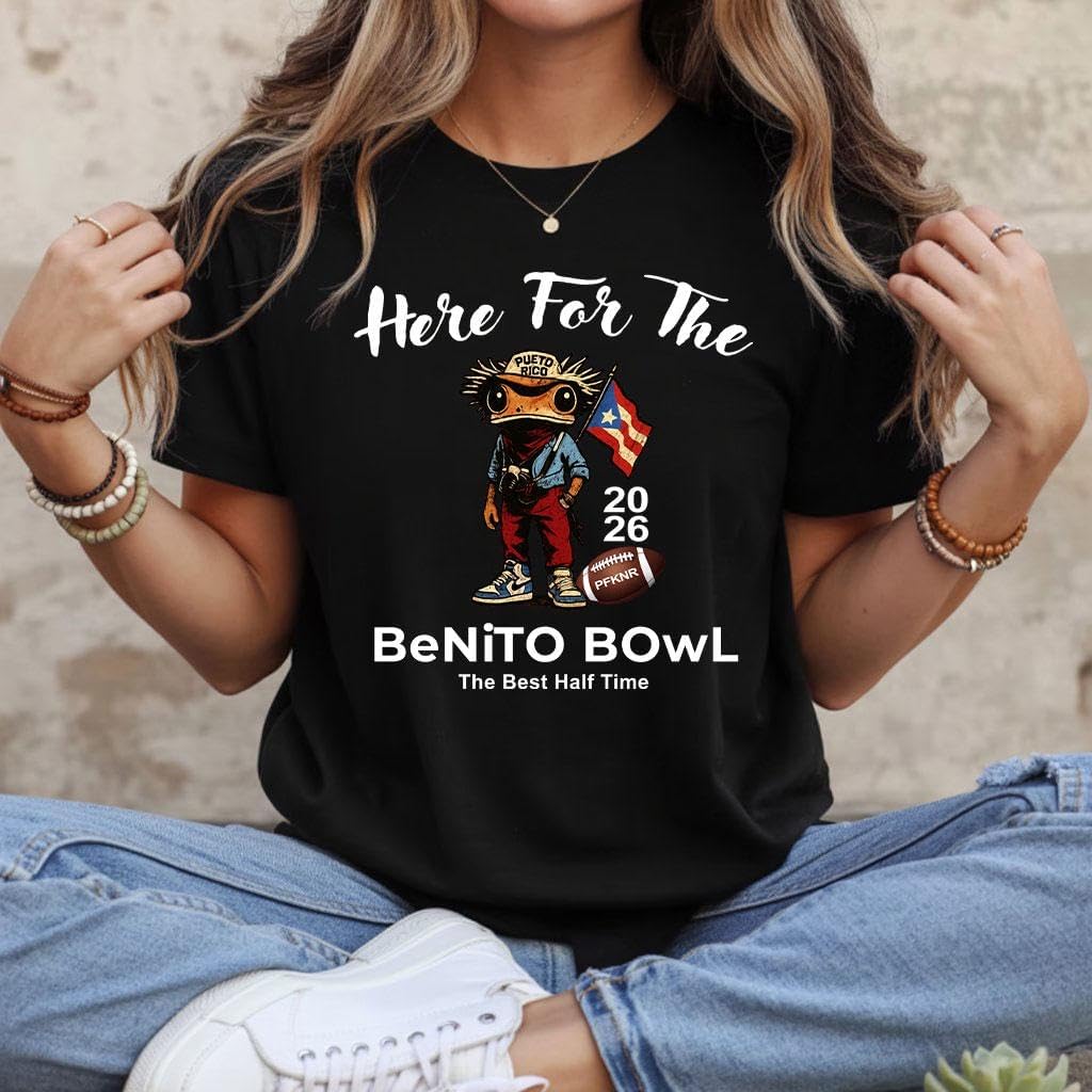 Here for The Benito Bowl Shirt Puerto Rican Football Tee Halftime Crewneck Hispanic Pride Gift Multi - Image 7
