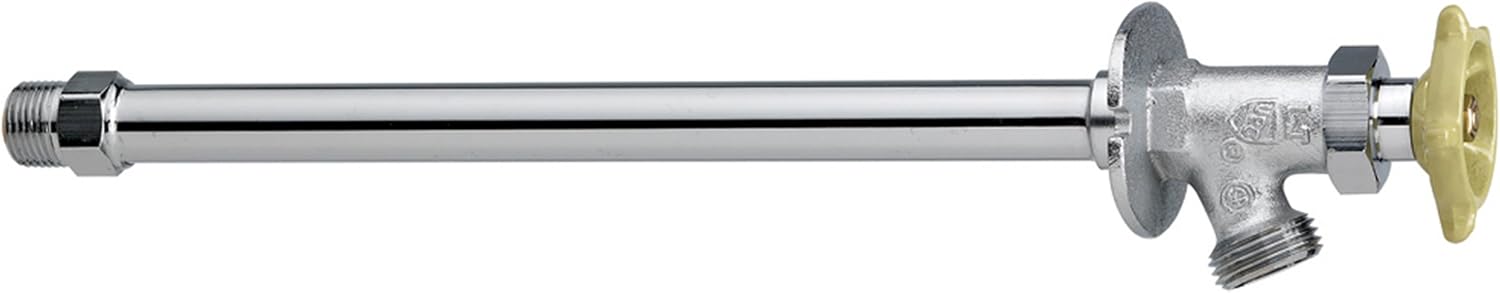 Homewerks, Chrome VFC-NAS-C19B Frost Free Sillcock, Male Thread and Solder, Plated, 1/2-Inch x 12-Inch, 0.5 x 12 Inch