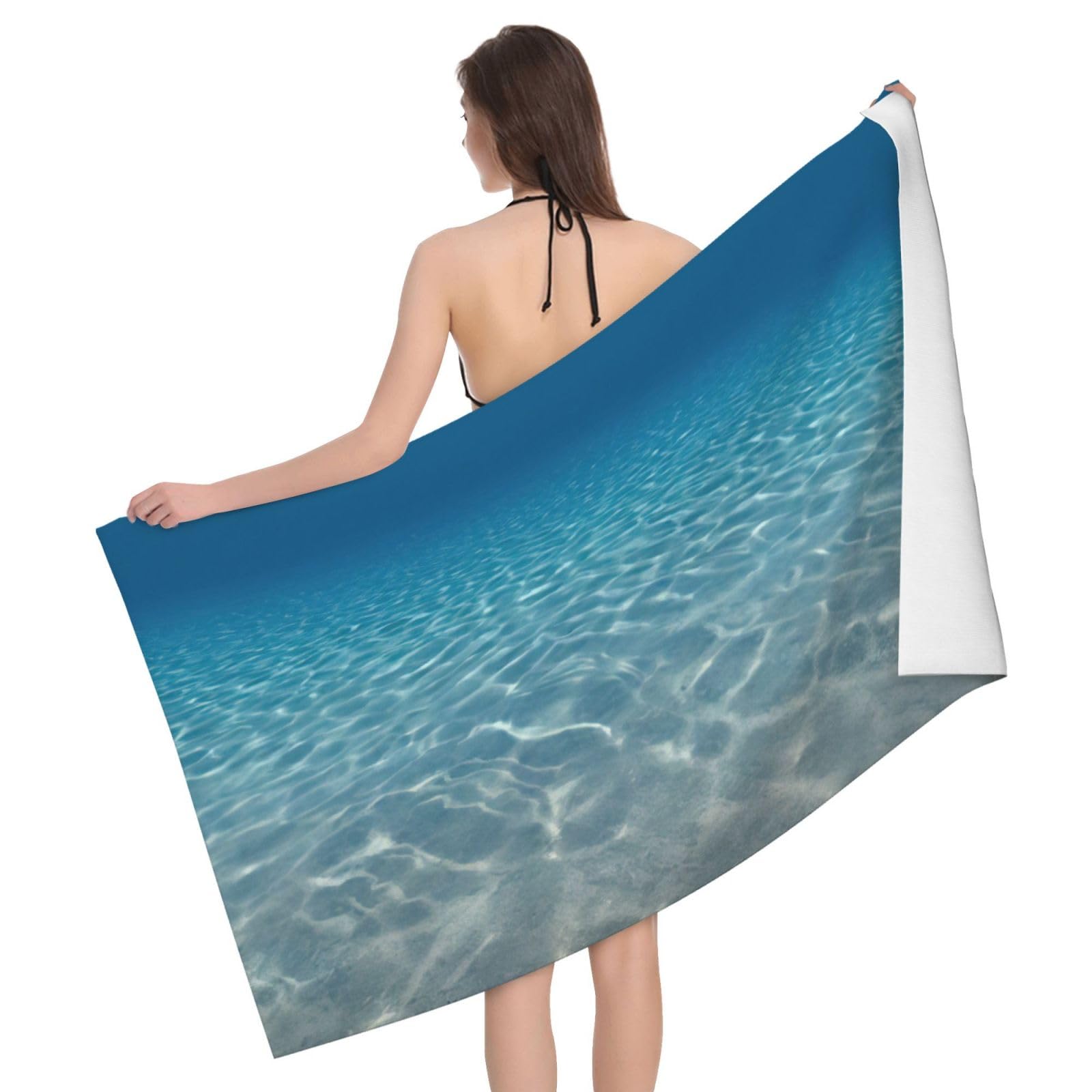 Serviette de bain horizontale anti-sable pour voyage et plage active