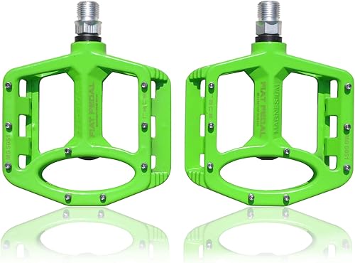UPANBIKE Pedales de bicicleta de aleación de magnesio de 916 pulgadas, rodamiento de husillo de alta resistencia, antideslizante, plataforma plana