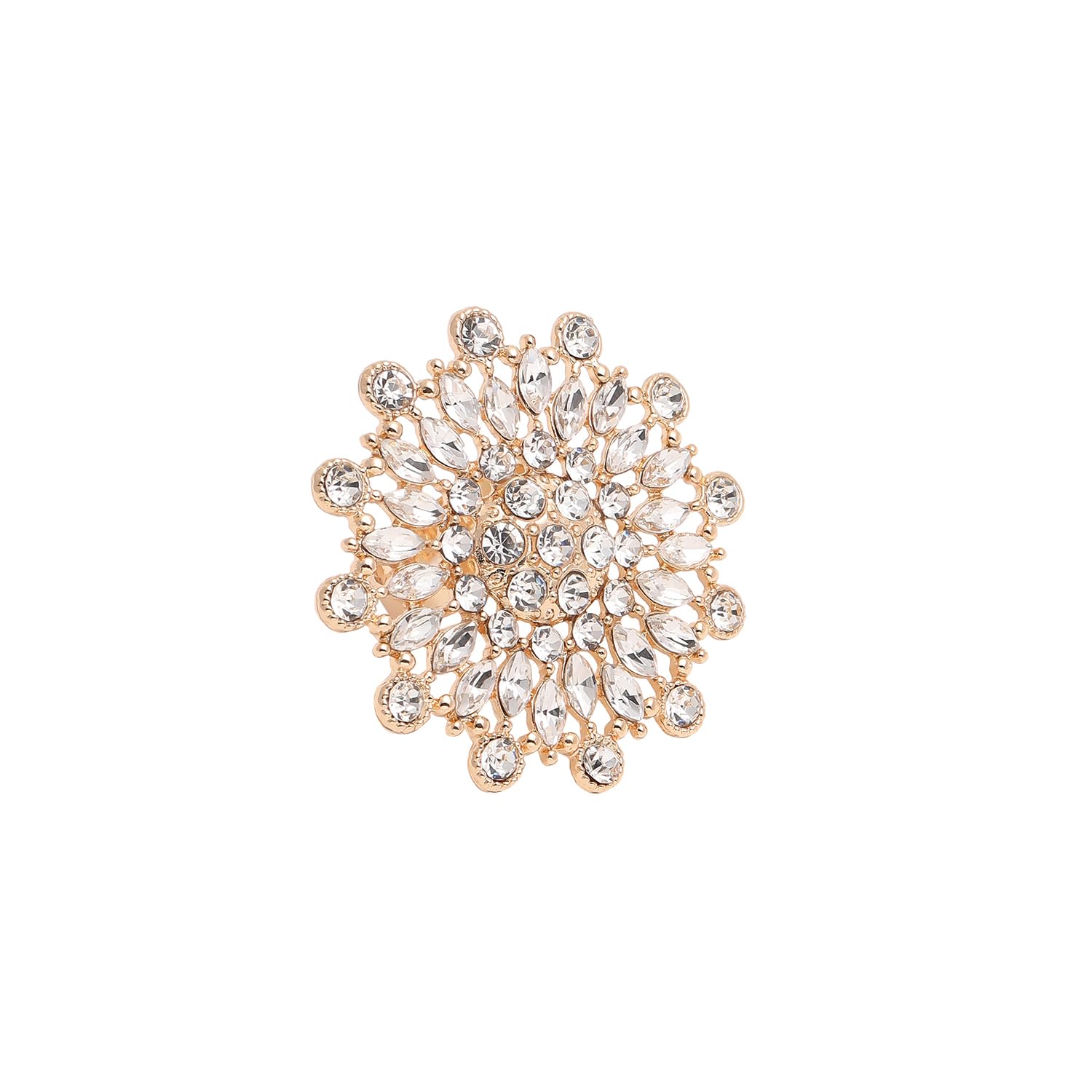 SOHI Gold Plated Stone Ring for women, Chunky Ring, Finger Ring, adjustable ring, Ladies Ring, aesthetic jewellery, hand ring for women, cocktail ring (6864) (B0C9DSVL46) Amazon Price History, Amazon Price Tracker