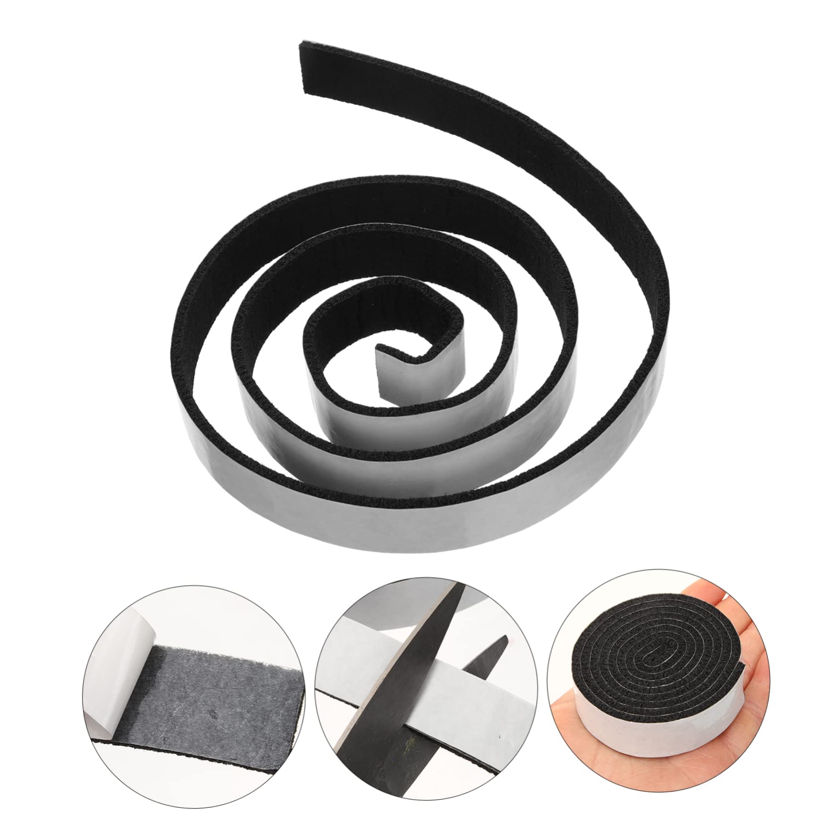 DOITOOL 8 Rolls Door Weather Stripping Door Seal Strip Exterior Door Weather Stripping Door Insulation Strips for Around The Door Heavy Duty Chair Heavy Duty Tape Adhesive Felt Leg Pads