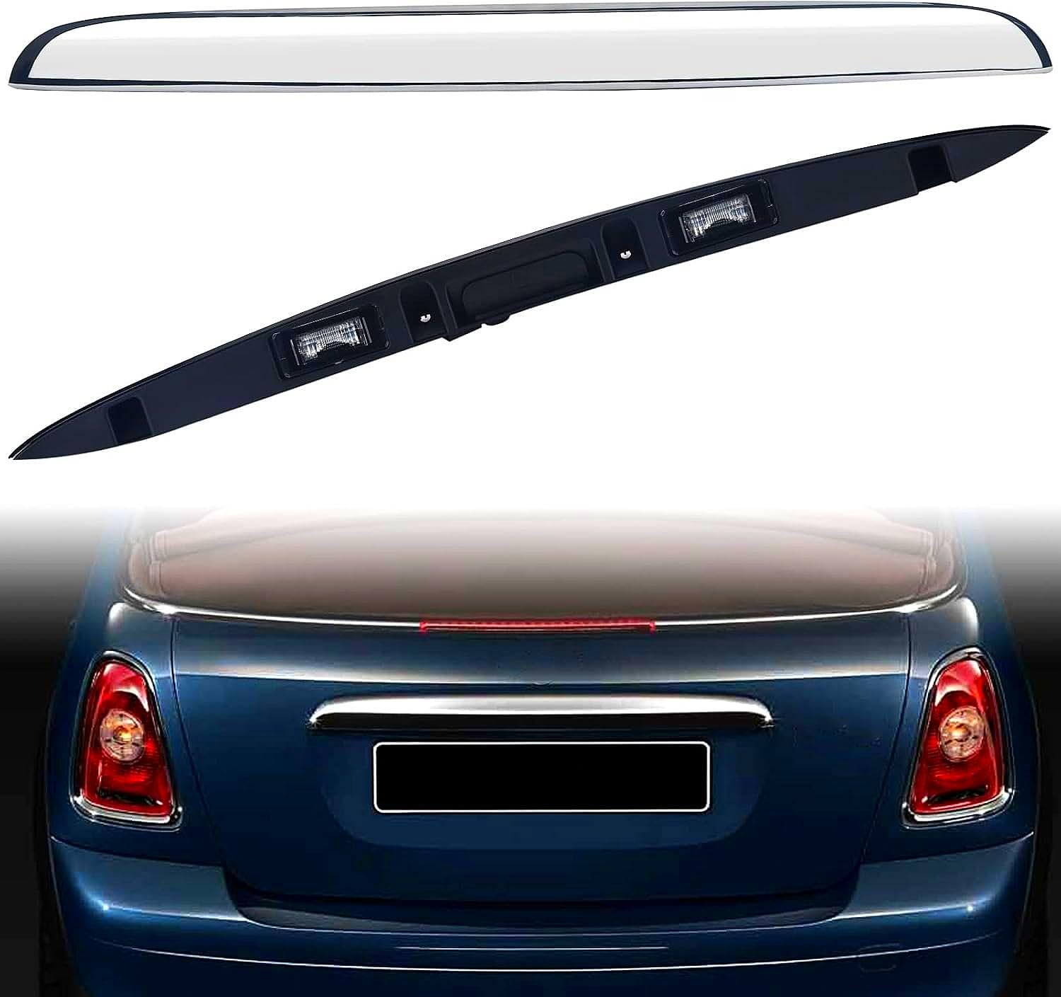 Maniglia esterna per portellone posteriore per Mini Cooper, con lampada, portellone posteriore, maniglia di rilascio per BMW Mini Cooper R55 R56 R57 R58 R9 Cooper 51132753603