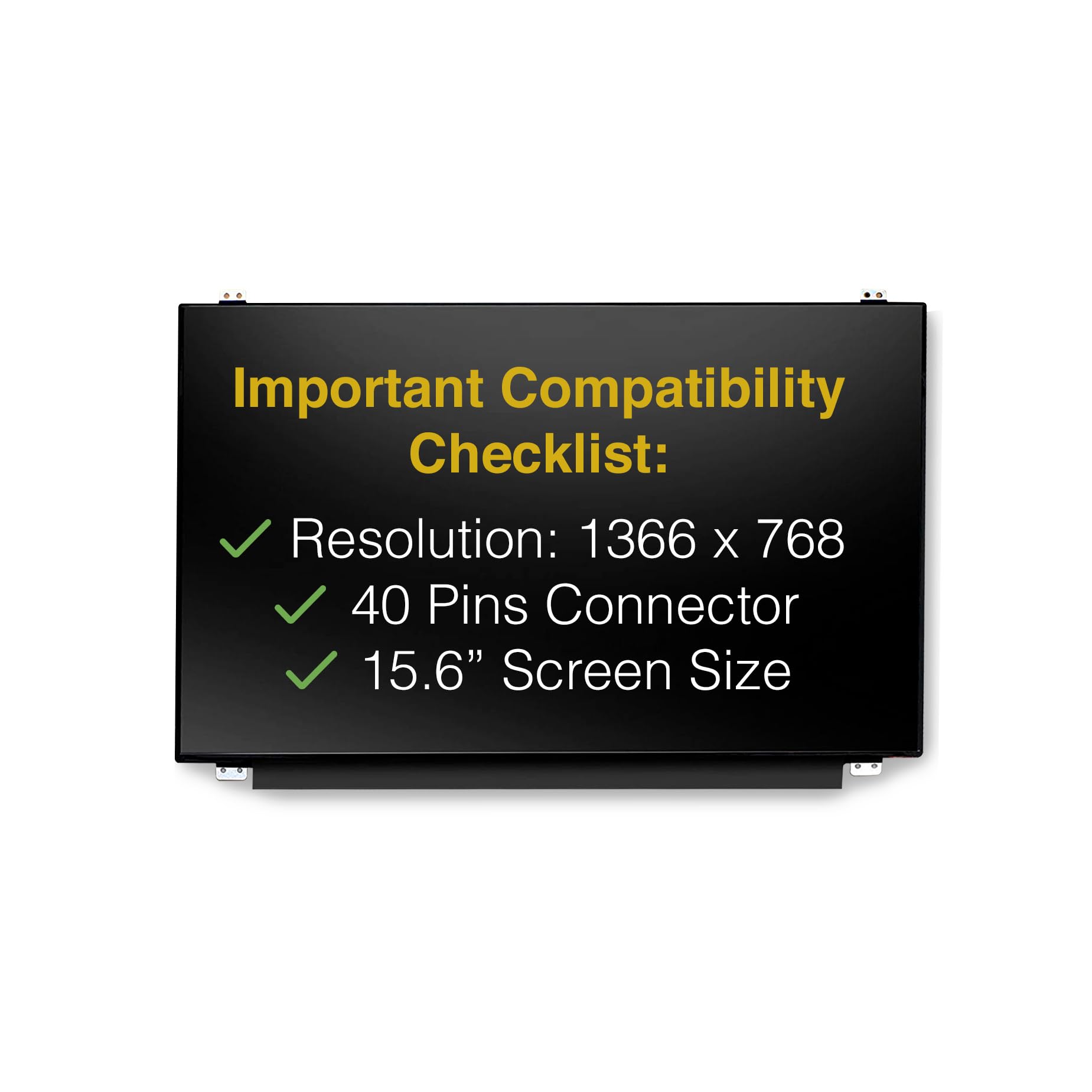 Dalle écran LP156WH3(TL)(F1) TLF1 15.6" LED LCD - Compatible Universel, Résolution 1366x768 HD, Connecteur 40pin