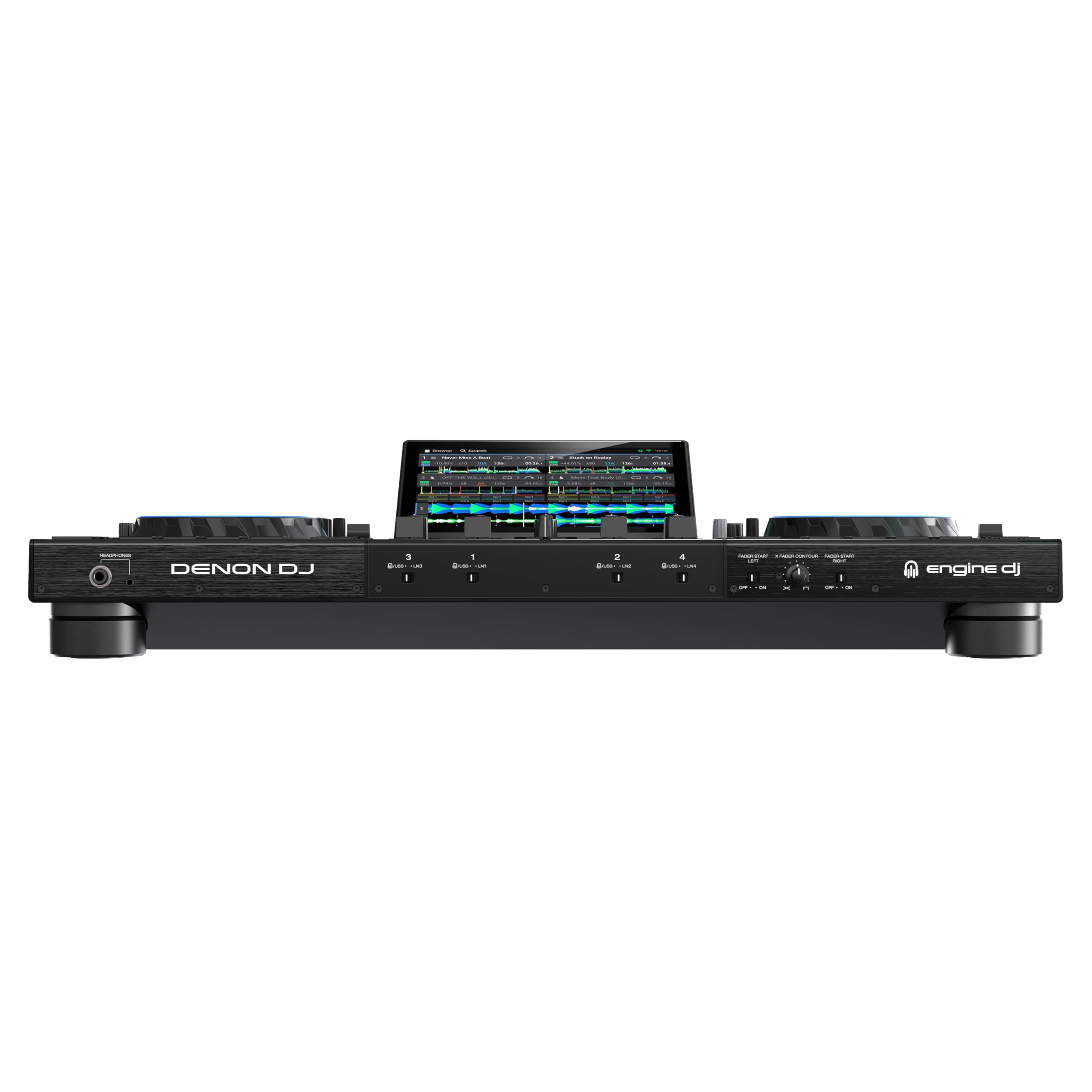 Denon DJ PRIME 4+ Contrôleur DJ Autonome avec Séparation Stem Sur 4 Platines, Streaming Wi-Fi, Drop Sampler, Écran Tactile 10.1", Contrôle Éclairage, Noir