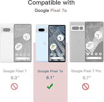 JETech Screen Protector for Google Pixel 7a, 2+2 Pack