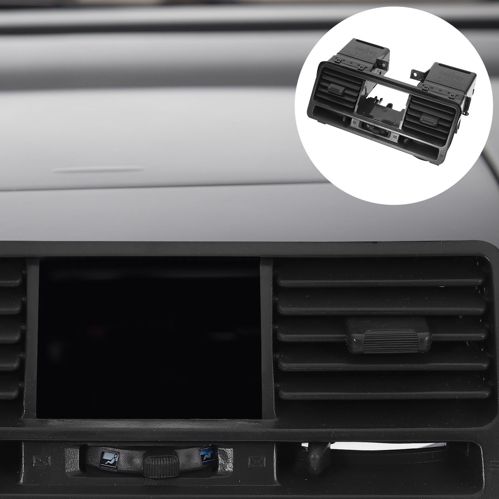 PACKOVE Rejilla de Ventilación durante Fiesta Verano de Abs Negro para Coche Fácil de Instalar y Resistente, Adecuado para Ventilación de Salida de Aire en Tablero