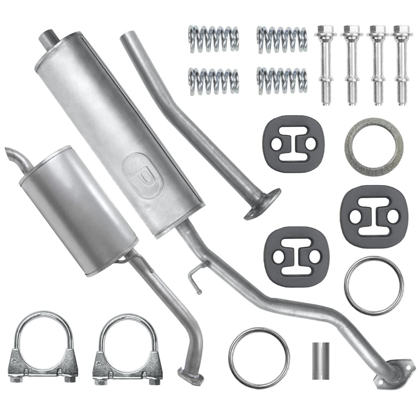POLMOstrow Auspuff für Nissan Micra 3 III K12 2002-2003 | Mitteltopf und Endtopf, Motoren: 1.0 - 1.2 - 1.4, Fließheck