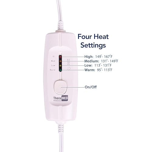 Miniatura 3 de HP1224 - Almohadilla térmica eléctrica y almohadilla térmica húmeda con apagado automático, 12 pulgadas de ancho, 24 pulgadas de largo, azul, 24 x