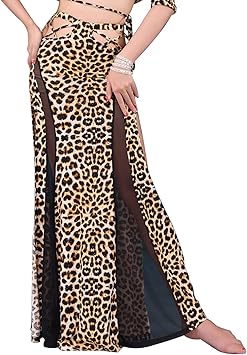 Amazon Co Jp ベリーダンス レッスン着 トップス 衣装 ヒョウ柄 シャツ半袖 ロングスカート トライバル 衣装 春夏 豹柄 ブラック ダンス 練習 かわいい 人気 セクシー 通気性 伸縮性 美脚 吸汗 速乾 演出服 競技 練習着 競技 ファッション
