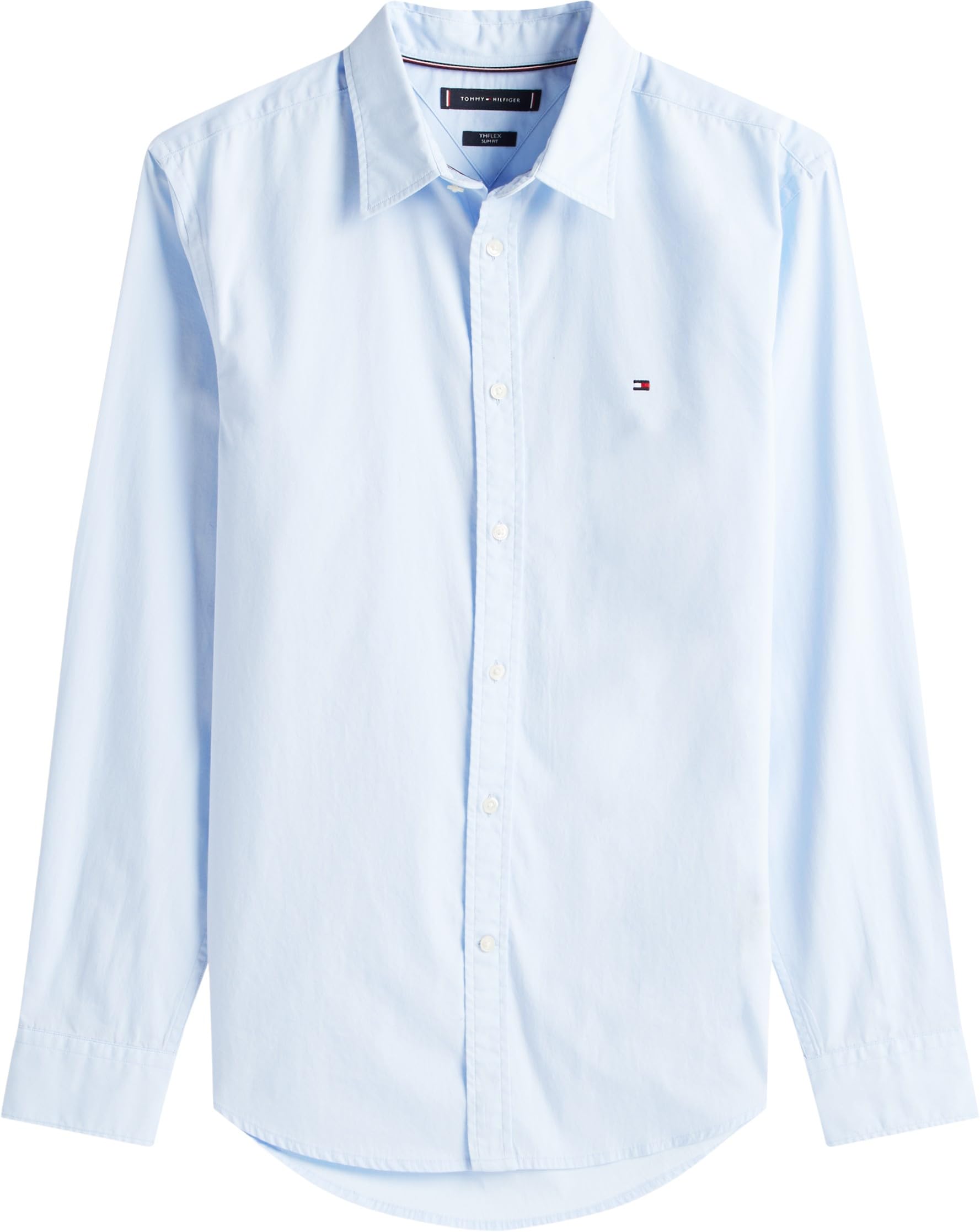 Tommy Hilfiger Herren Hemd Flex Poplin Kent Collar Businesshemd