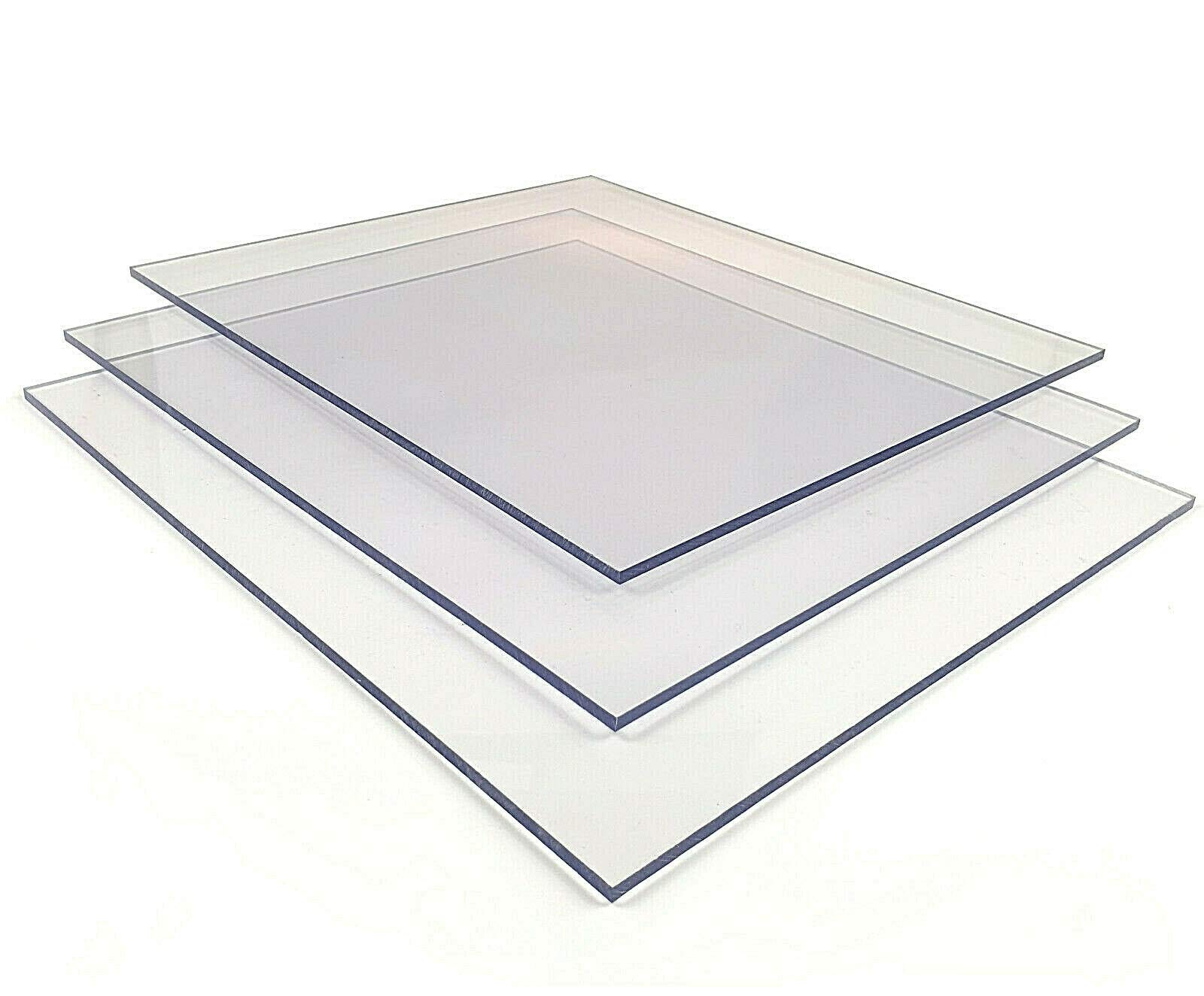 Pannelli in policarbonato da 6,0 mm, con protezione dai raggi UV, trasparenti, pannelli massicci (6,0 mm, 750 x 680 mm).