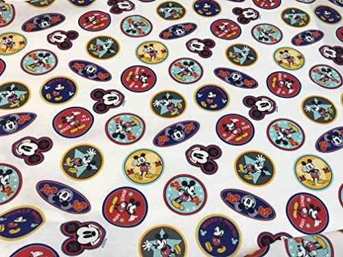 tela de disney, tela de mickey mouse, DISNEY PARCHES MULTICOLOR,