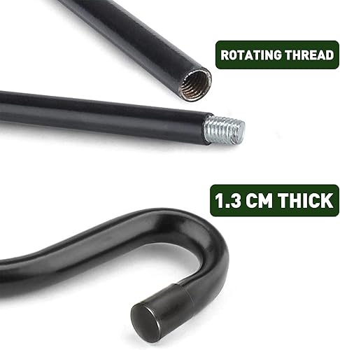 Miniatura 8 de Gancho de pastor de 48 pulgadas para comederos de pájaros para exteriores, ganchos de plantas para exteriores, resistentes para colgar comederos de