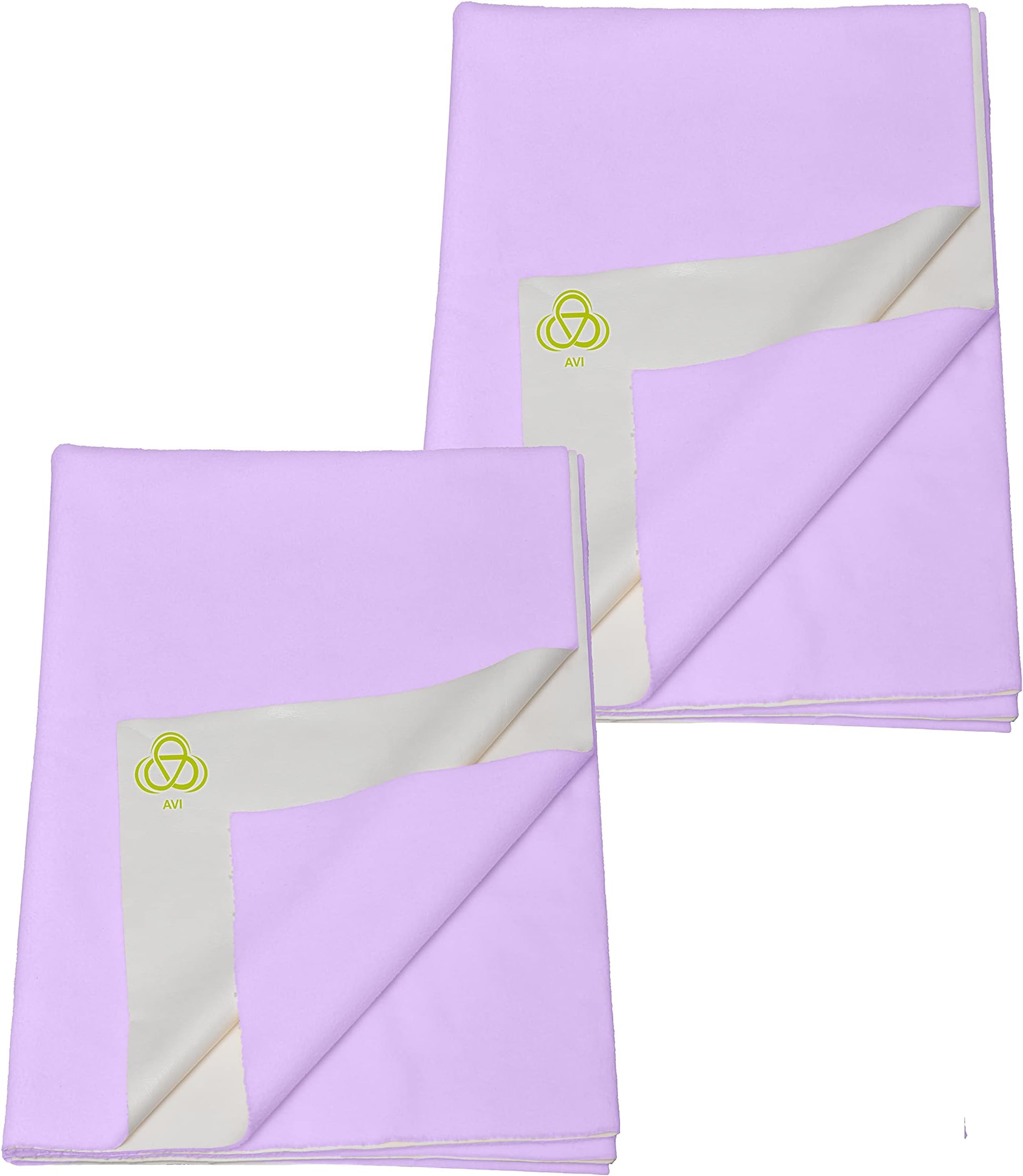 AVI FastDry Cotton Extra Absorbent Waterproof and Reusable Bed Protector/Dry Sheet for Baby- Large 100x140 cm -Purple, Pack of 2