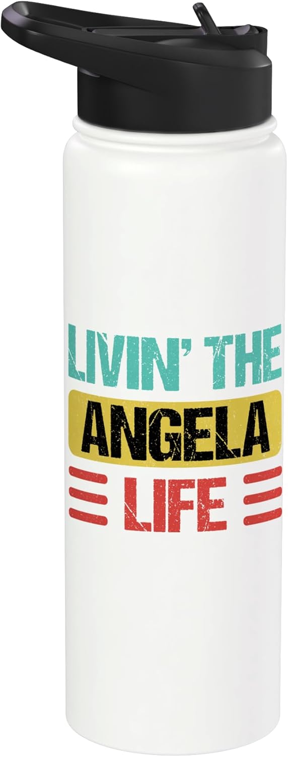 Angela Name Stainless Steel Insulated Water Bottle