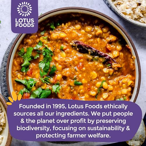 Lotus Foods Regenerative Organic Brown Basmati Rice - Gluten Free Whole Grain Heirloom Rice, Vegan, Non GMO, Use for Curries, Stir Fries, Rice Pudding, Salad, and More - 30 oz Bag (Pack of 3)