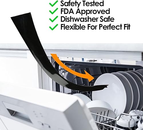 Miniatura 7 de Paquete de 2 fundas de silicona para encimera de estufa, fácil de limpiar, resistente al calor, relleno de huecos anchos y largos, sella derrames