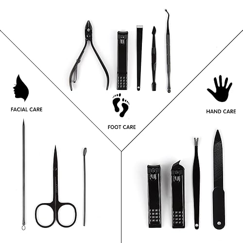 Miniatura 2 de Juego de manicura y pedicura, kit de cortaúñas para uñas de los pies, kit de manicura profesional de pedicura, kit de cuidado de uñas con estuche de