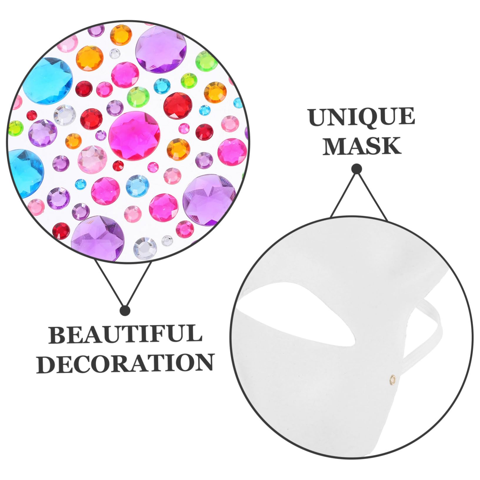 Zerodeko Katzenmaskerade Leere Halbmaske Papier 1 Satz für Cosplay Partys