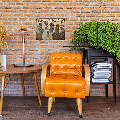 Lustiges Hühnerstall-Schild Flauschige Hütte Hühnerstall Schild Großes rustikales Landschild Hühner Hahn Bauernhof… – Bild 6