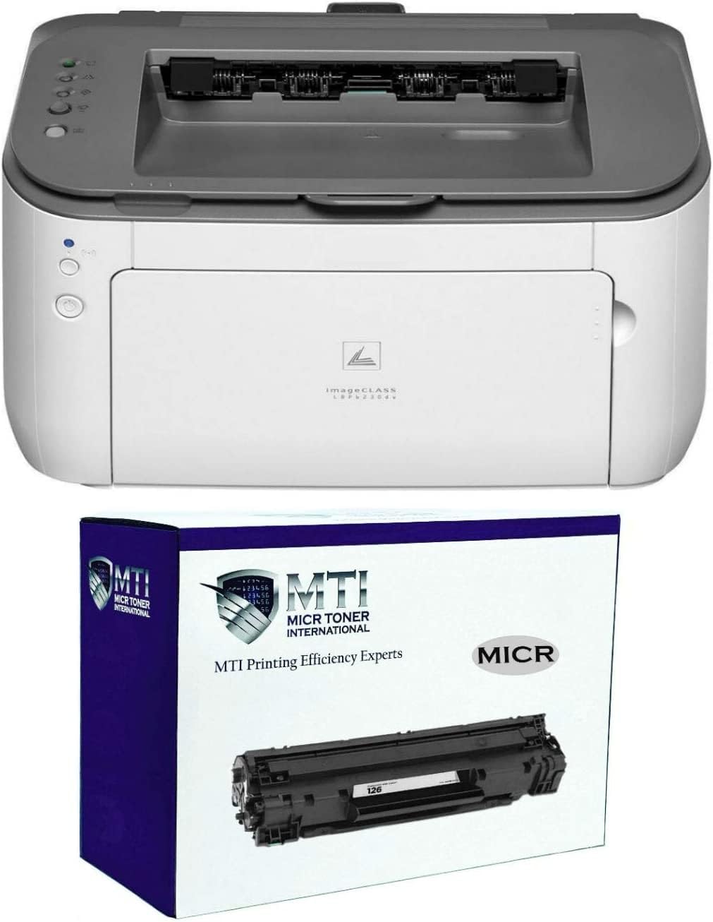 Renewable Toner MTI MICR Check Printing System - Wireless imageCLASS LBP6230dw CRG-126 Laser Printer for Printing Payroll, Business and Personal Checks