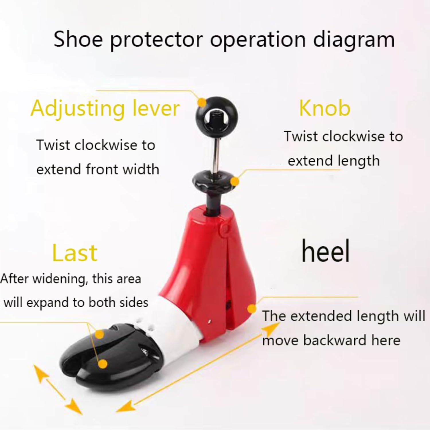Shoe Expander, Shoe Boot Stretchers, 4 Way Shoe Extender Widener Tool, Shoe Expander For High Heels Boot