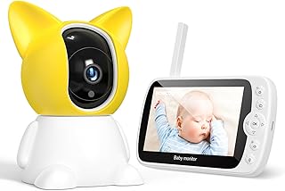 Baby Monitor 5''LCD Screen 1080P Video Baby Monitor with Camera and Audio,1000ft Long Range,VOX,Night Vision,2-Way Talk,Temperature,8 Lullabies