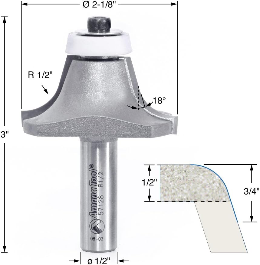 Suреr Brаndѕ Amana Tool - 57128 Carbide Tipped Undermount Bowl Solid Surface 2-1/8 Dia x 1 x 18 De
