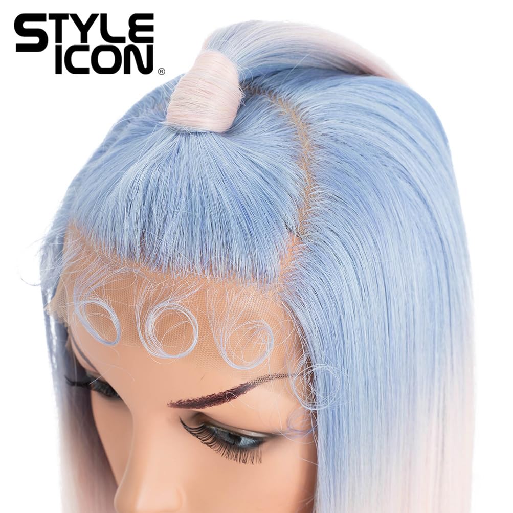 Style Icon 36” Super Long 13x4 Lace Wig Easy-360 Lace Frontal Wigs Free Part Lace Front Wigs with Baby Hair (36” Up Do, NT LAPU4/PINK26)