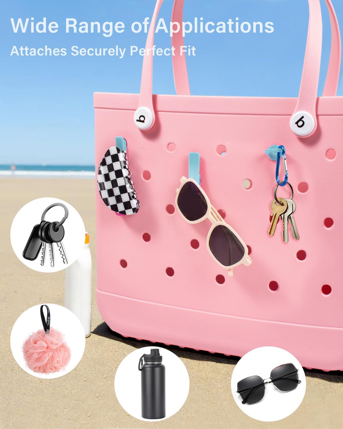 4 Pack Clear Toiletry Bags, Portable Travel Makeup Pouch with Zipper, TSA Approved Organizer, Clear Pouch Bags Compatible With Bogg Bag Divider Accessories(Clear Blue) - Image 4