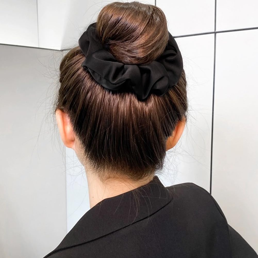 Scrunchies for Women, 10pcs Silk Satin Ponytail Holder, Solid Color Elastic Hair Bands Hair Accessories for Women Girls Ladies(10 Pcs Hair Scrunchies) - Image 3