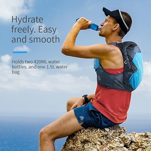 Miniatura 8 de AONIJIE Chaleco de hidratación ligero de gran capacidad de 18L con 14 bolsillos, mochila para correr, senderismo, camping y ciclismo