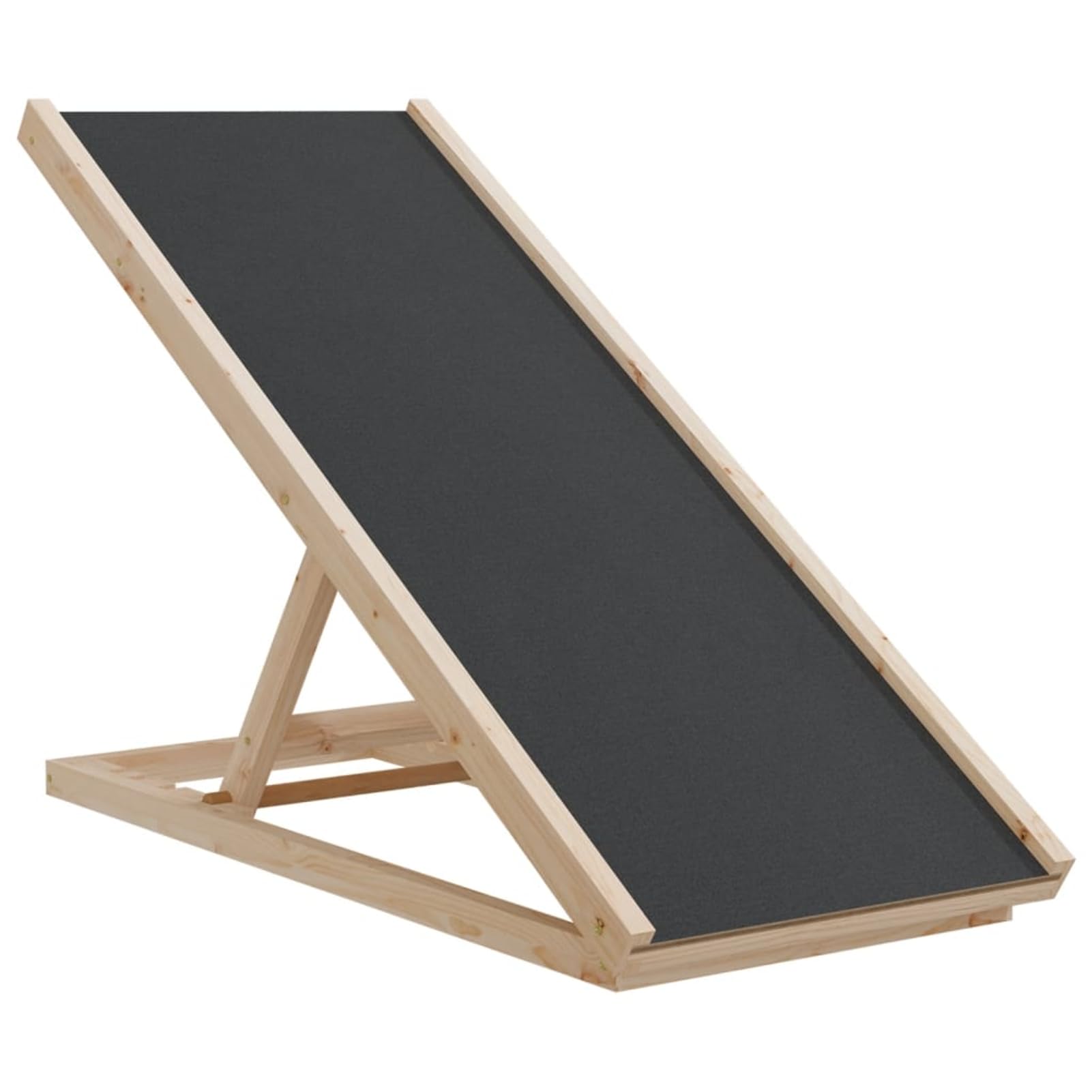 Tidyard Rampa per Cani Pieghevole in Legno Massello di Abete Grigia 100x40 cm con Superficie Antiscivolo per Animali Domestici, Altezza Regolabile per Letto, Divano e Auto 172417