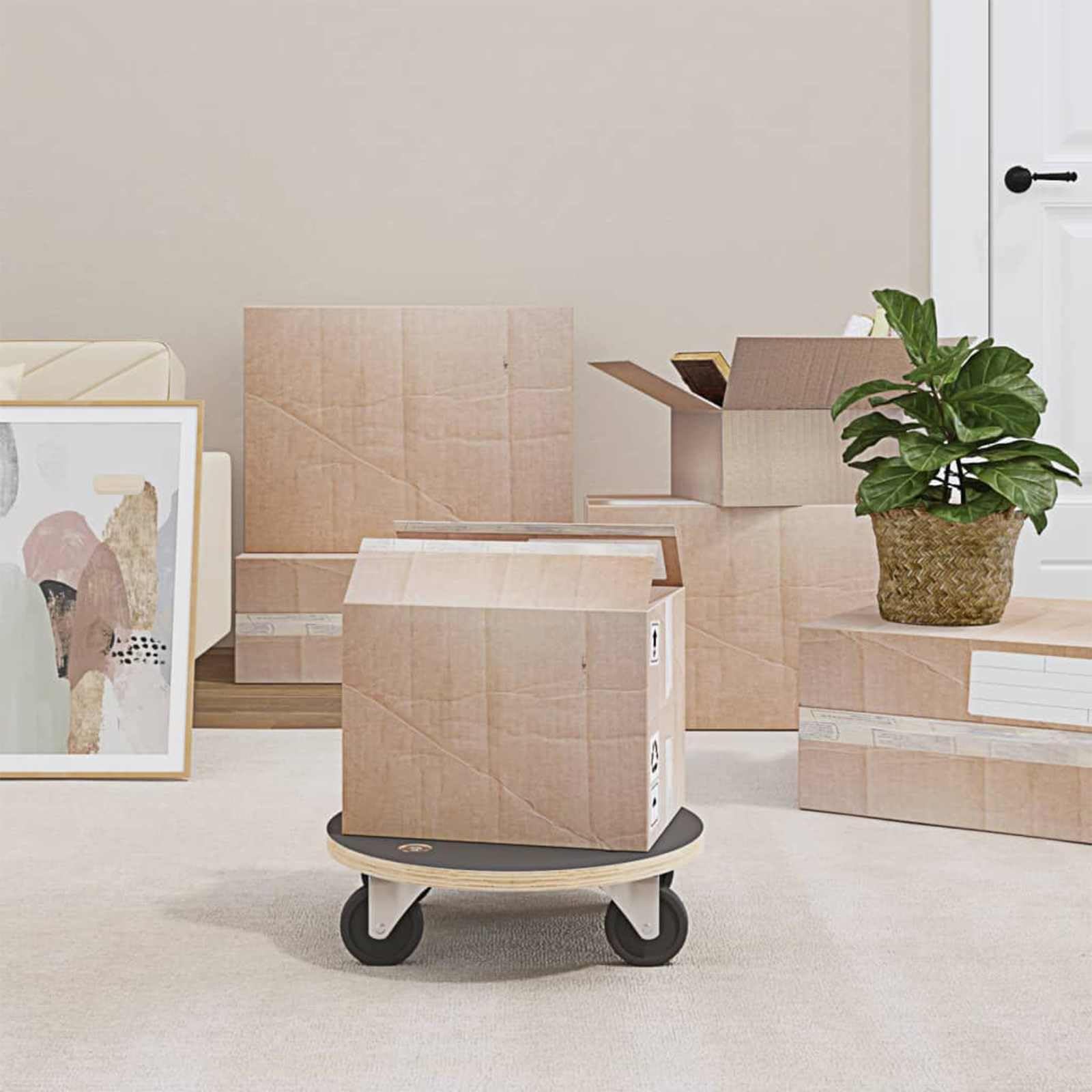 Carrello di Trasporto 6 PCS Grigio Legno Compensato, Commercio e Industria,Movimentazione di Materiali,Pianali di carico e Pallet, 12.03kg-42024932