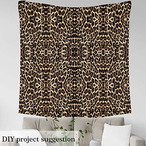 Leopard Upholstery Fabric for Chairs,Sarafi Cheetah Wild Animal Fabric by The Yard,Luxury Wildlife Style Fabric for Upholstery and Home DIY Projects,2 Yards,(L184*W150cm) Brown Black - Image 4