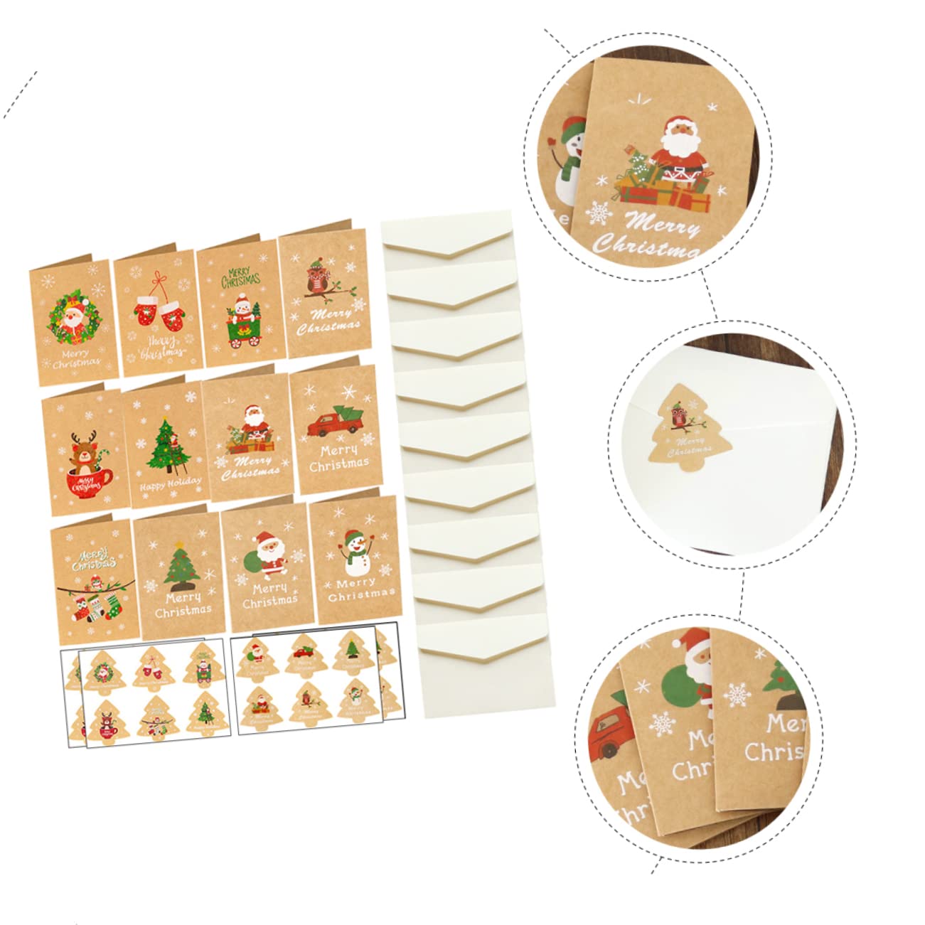 120sätze Weihnachtsgrußkarten Festliche Botschaften Mit Karten Umschlägen Stickern Für Winterfestivalsaison Für Weihnachtswünsche