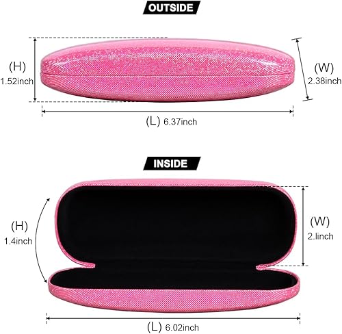 Miniatura 4 de 3 fundas unisex rígidas para lentes, funda protectora para gafas, funda de gafas de sol con paño de limpieza