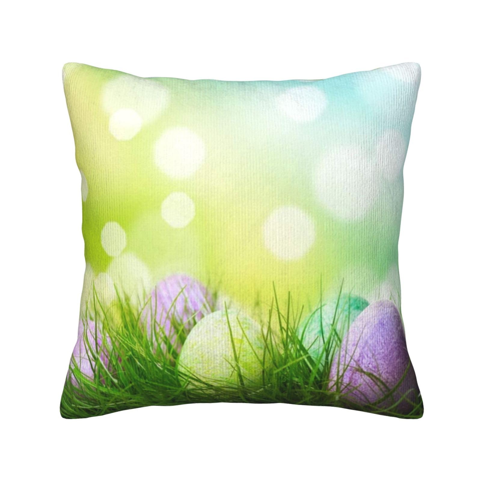 Housse de coussin en velours côtelé vert 45x45 cm pour canapé et salon