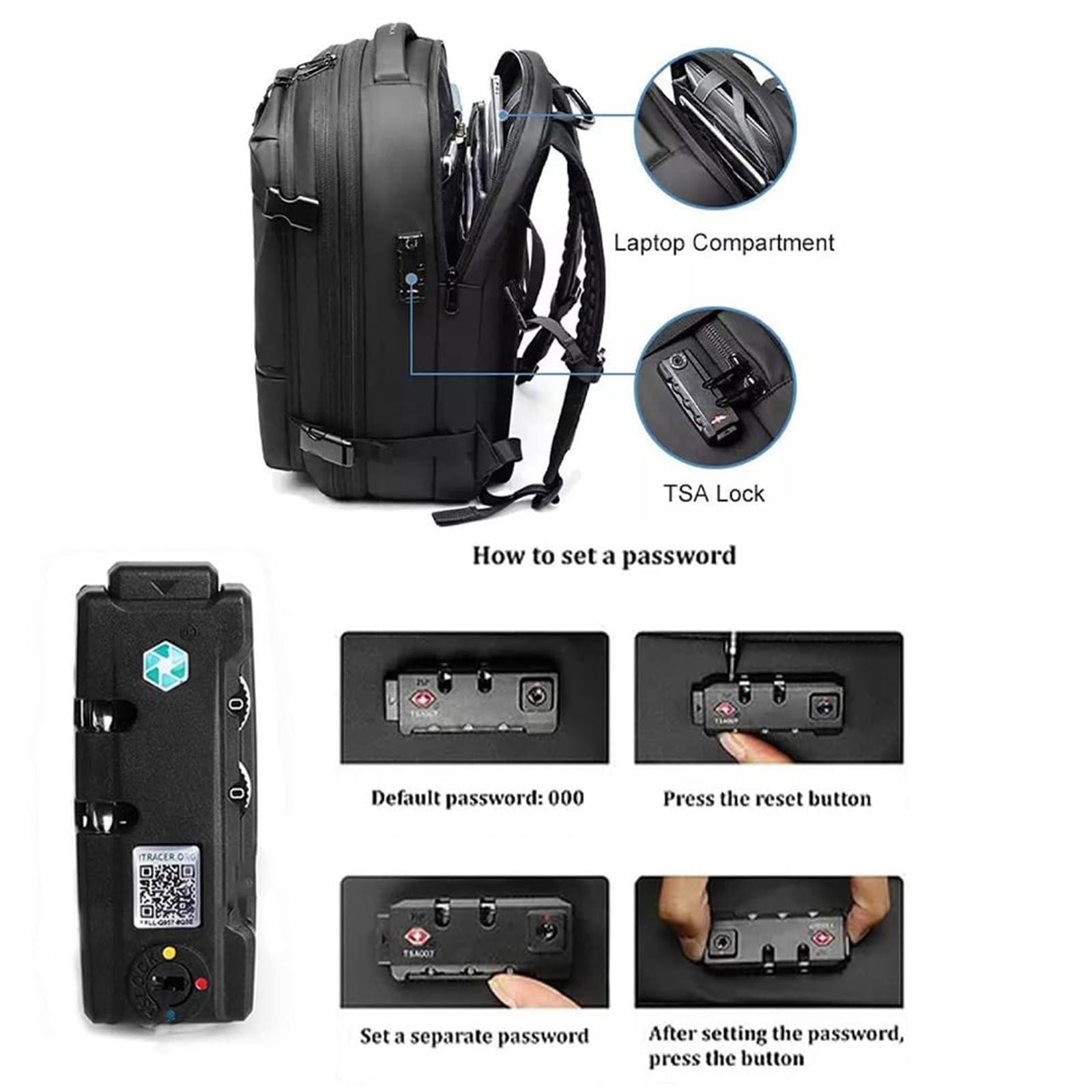 未使用　AIRBACK バックパック　ブラック　圧縮ポンプカバー付 真空圧縮で大容量をスマートに持ち歩き。快適な背負い心地も実現