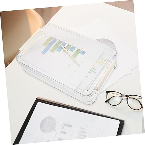 Miniatura 9 de MAGICLULU Caja de plástico Contenedores de almacenamiento de fotos Contenedores de documentos para organizar documentos, organizador de documentos,
