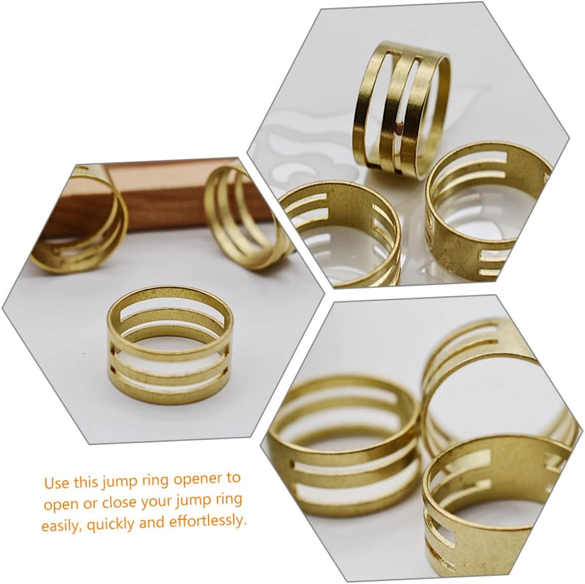 STOBOK 80pcs Jump Opener and Closer Tool for Jewelry Making Circle Jump Accessory Grooves for Easy Opening and Closing