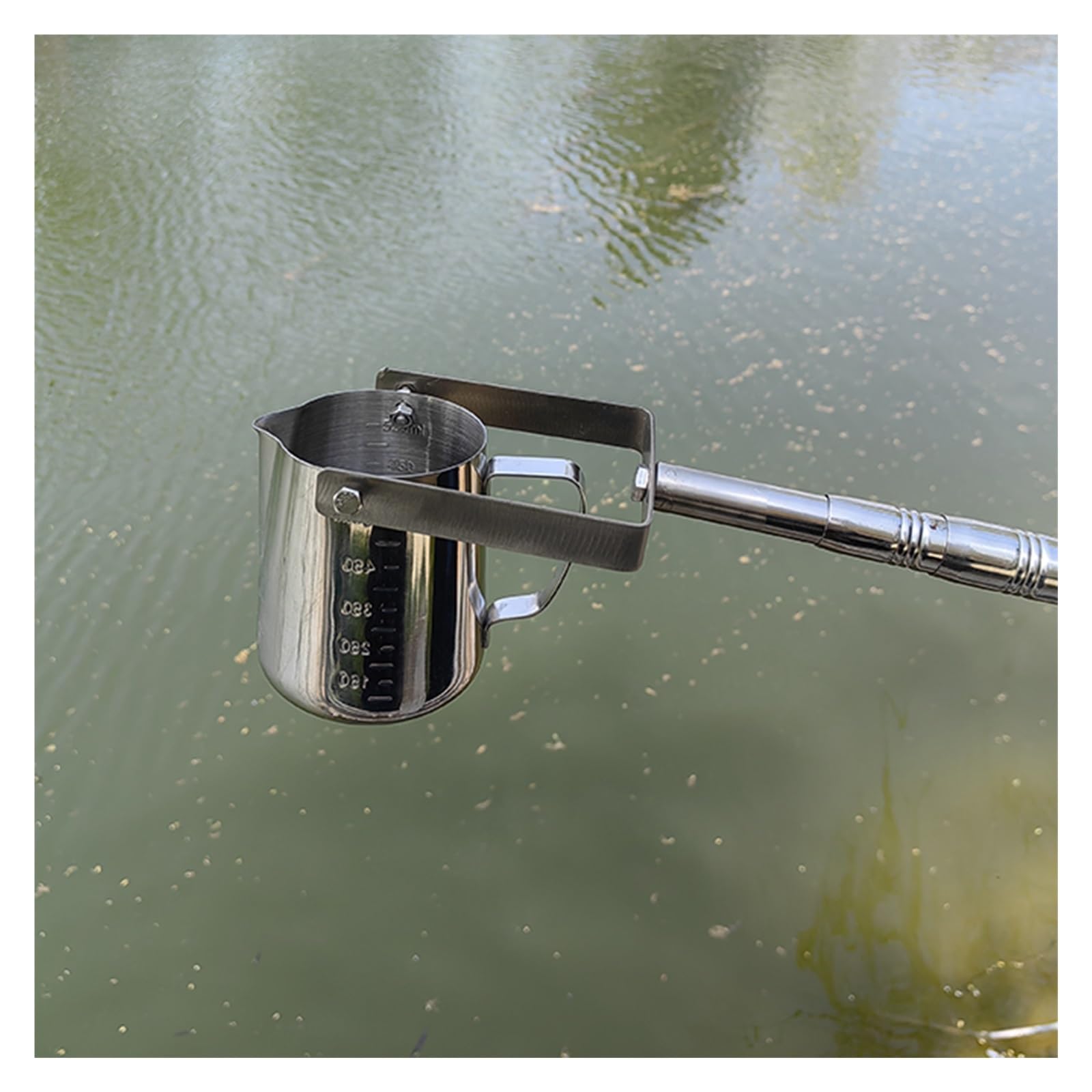 Genérico Muestreador de Agua telescópico de Acero Inoxidable: cucharón Ligero de 500 ml con Vaso Graduado para el monitoreo de Aguas residuales de Laboratorio e Industria (de 1,5 m a 7 m/de 4,9 a 2