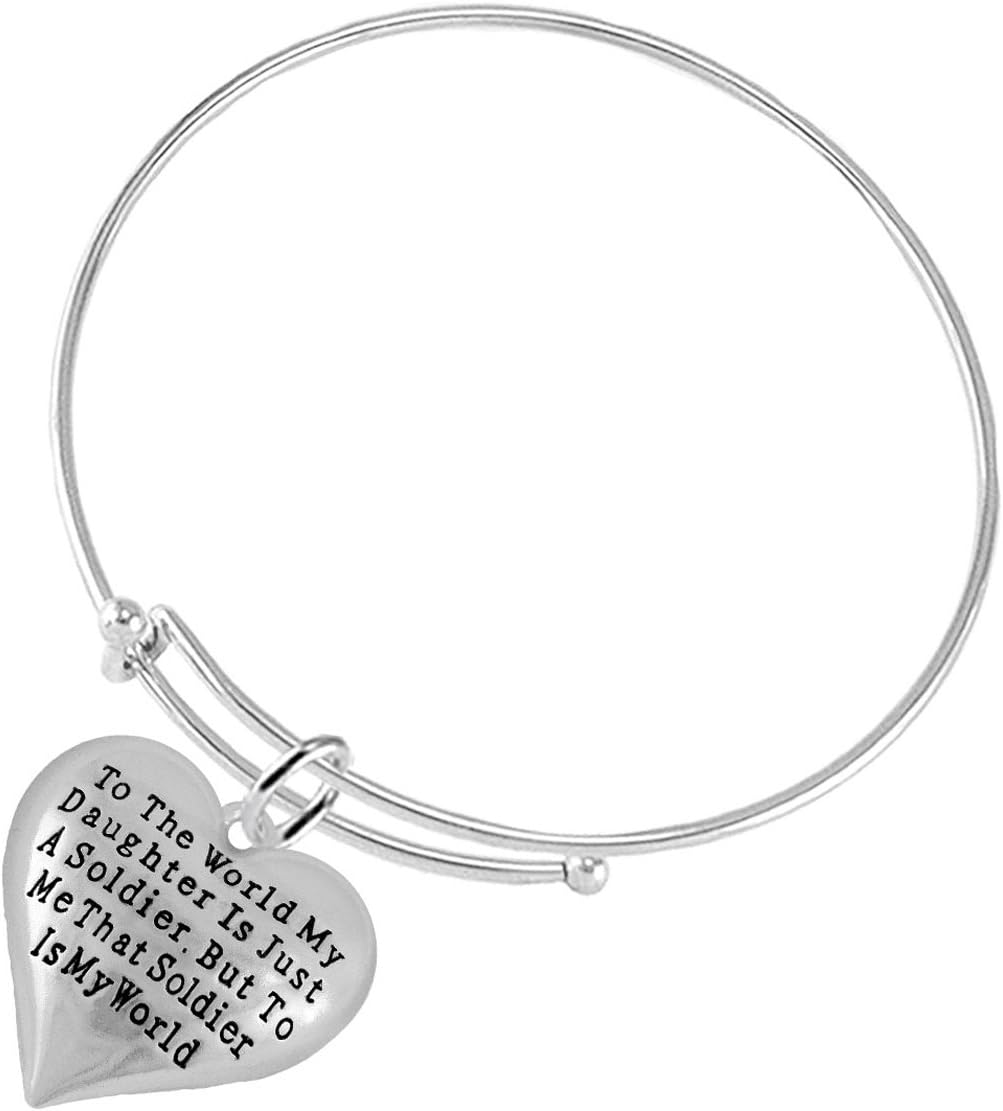 Cardinali Jewelry Army, Enlisted Daughter, My Daughter is My World Bracelet, Hypoallergenic-Safe