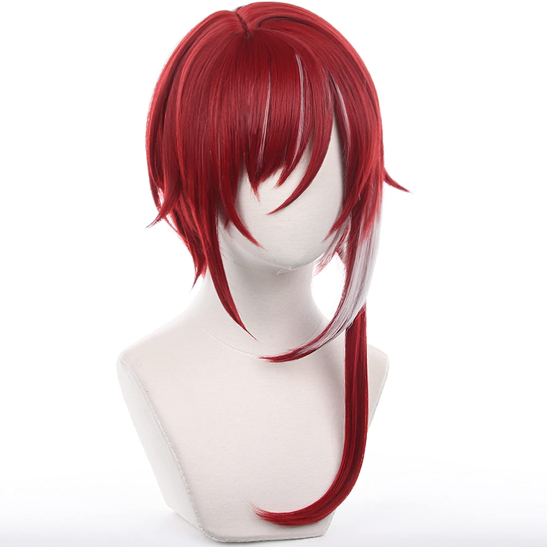 Red Highlight White Long Wig for Anime with Heat Resistant Fiber Synthetic for Women Men Halloween Comic Con Cos Role Replacement Wigs - Image 4