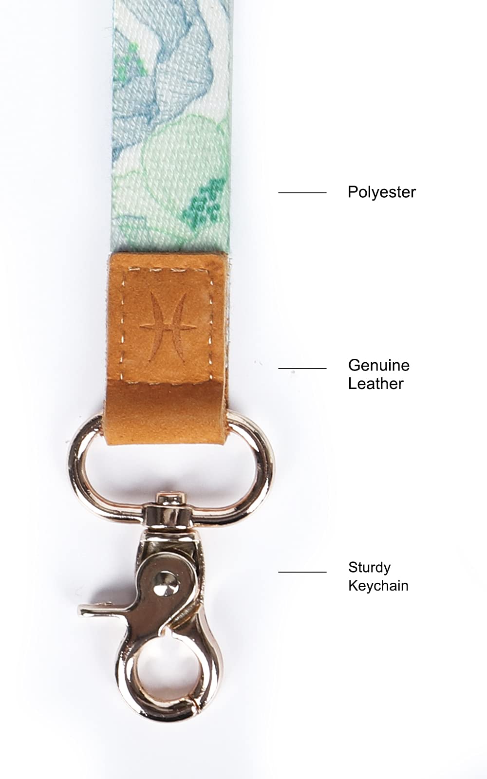 HEZEN Cool Lanyards,Neck Strap Key Chain Holder, Neck Lanyards for Keys,Wallets and ID Badge Holders (Flower C) - Image 2